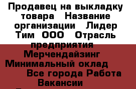 Продавец на выкладку товара › Название организации ­ Лидер Тим, ООО › Отрасль предприятия ­ Мерчендайзинг › Минимальный оклад ­ 26 000 - Все города Работа » Вакансии   . Башкортостан респ.,Баймакский р-н